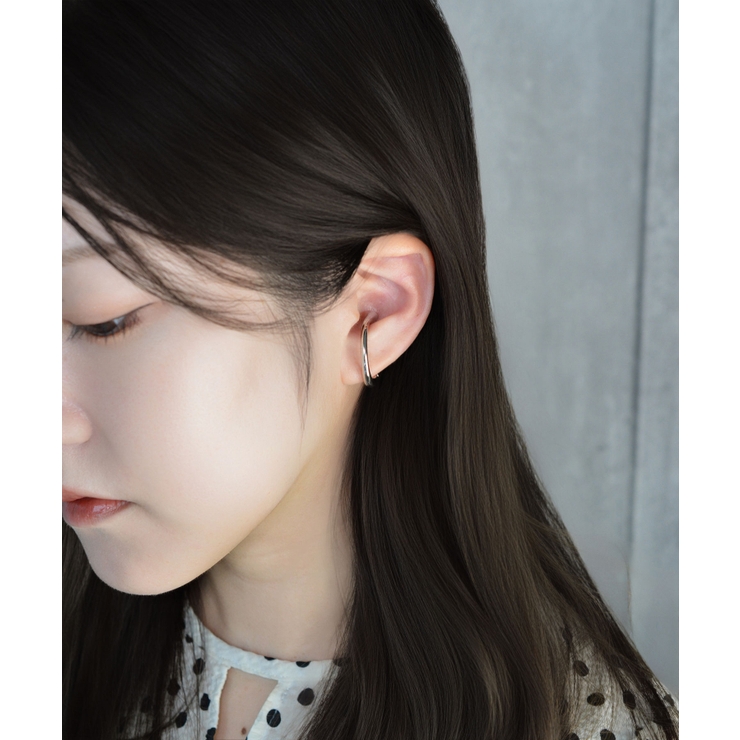 Oval Line Form Simple Metal イヤーカフ | earyear | 詳細画像3 