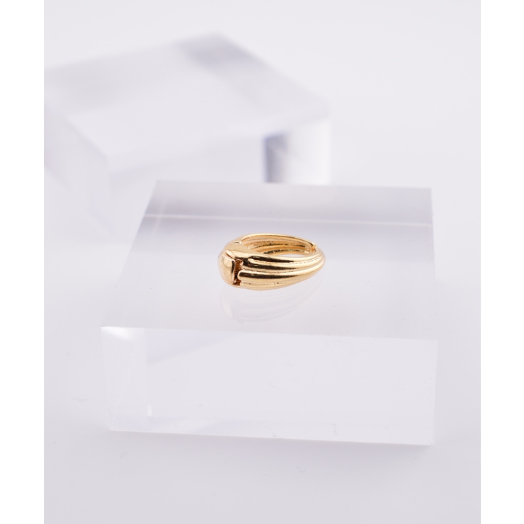 ゴールド | Groove Texture Chunky Metal イヤーカフ | earyear