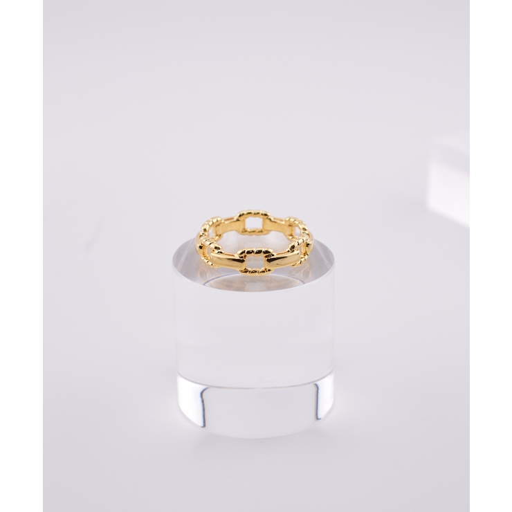 ゴールド | Flat Rope Chain Ring | earyear