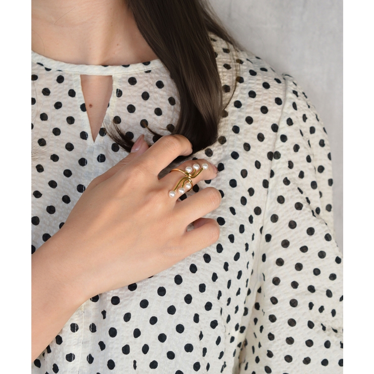 Pearl Line Wrap Ring | earyear | 詳細画像7 