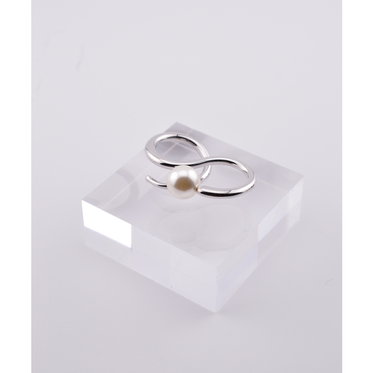Wave Pearl Design Double Finger Ring | earyear | 詳細画像9 