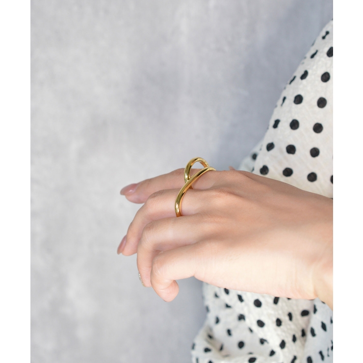 Luna Wave Double Finger Ring | earyear | 詳細画像8 