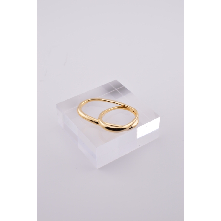 Luna Wave Double Finger Ring | earyear | 詳細画像9 