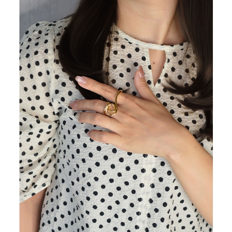 Mooncurrent Double Finger Ring | earyear | 詳細画像11 