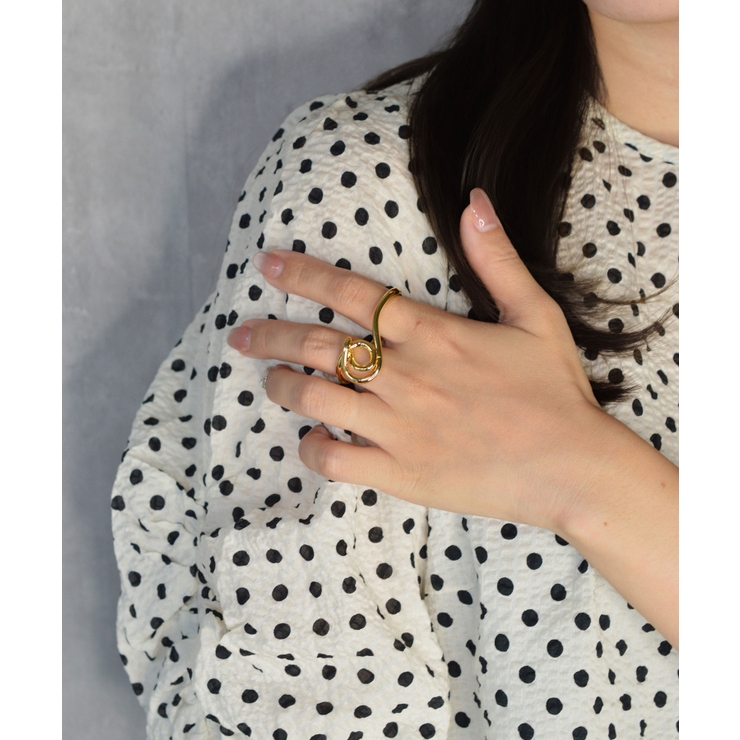 Mooncurrent Double Finger Ring | earyear | 詳細画像12 