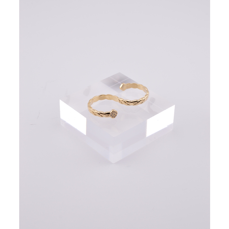 Glint Quilt Double Finger Ring | earyear | 詳細画像9 
