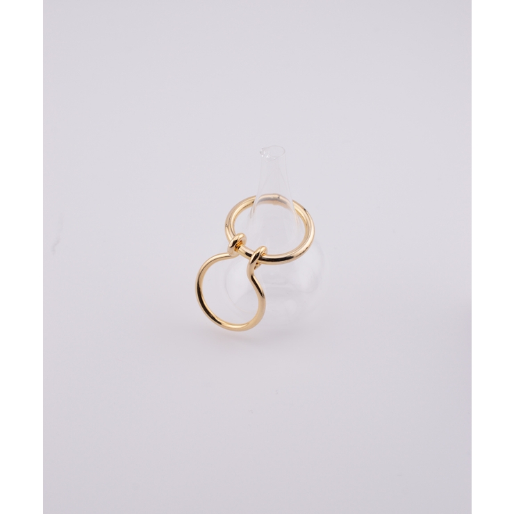 ゴールド | Infinity Loop Double Finger Ring | earyear