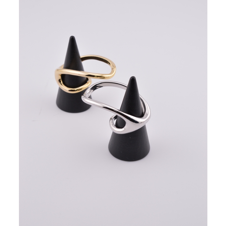 Liquid Arc Double Finger Ring | earyear | 詳細画像2 