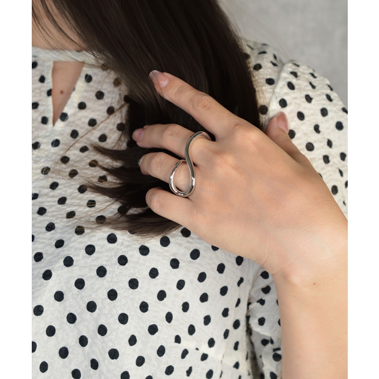 Waveform Double Finger Ring | earyear | 詳細画像1 
