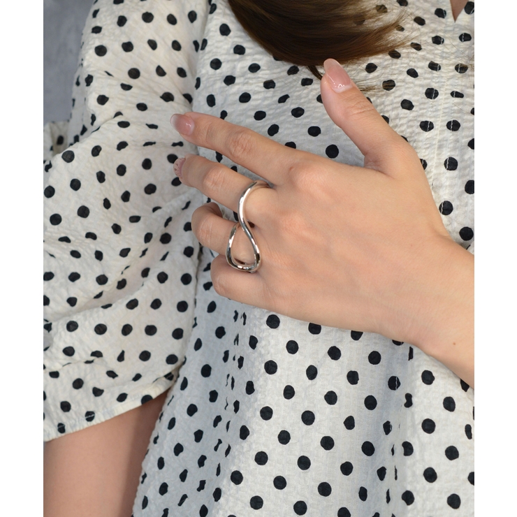Waveform Double Finger Ring | earyear | 詳細画像2 