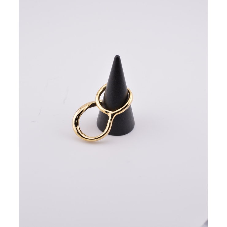 ゴールド | Waveform Double Finger Ring | earyear
