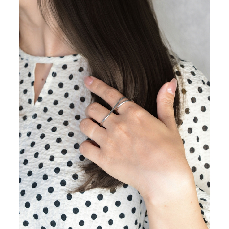 Crossbind Double Finger Ring | earyear | 詳細画像10 