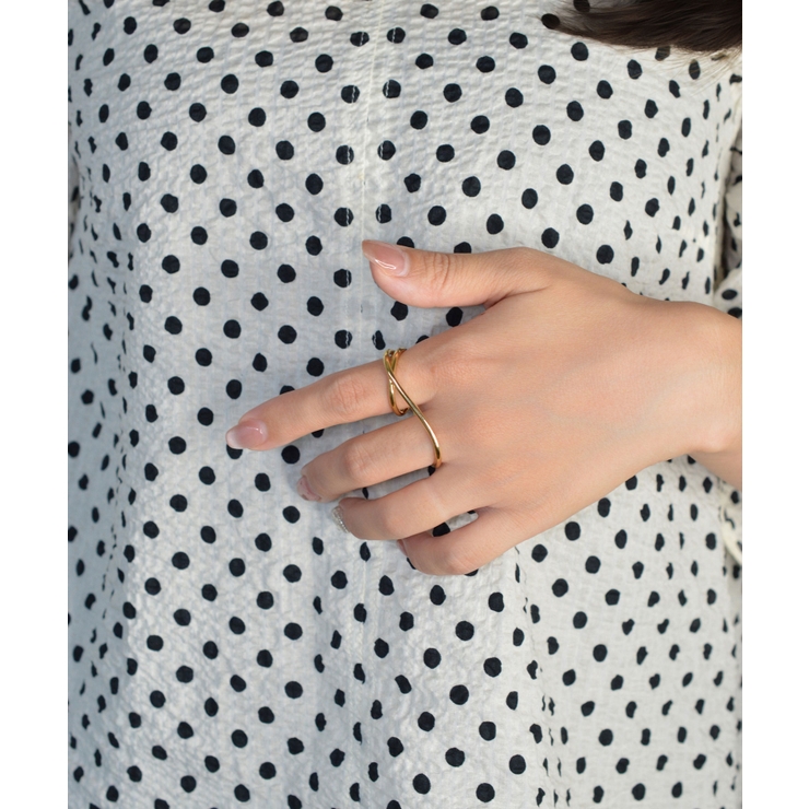 Crossbind Double Finger Ring | earyear | 詳細画像3 