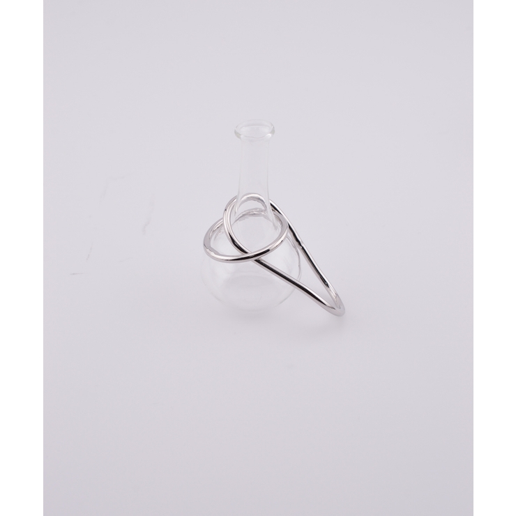 シルバー | Crossbind Double Finger Ring | earyear