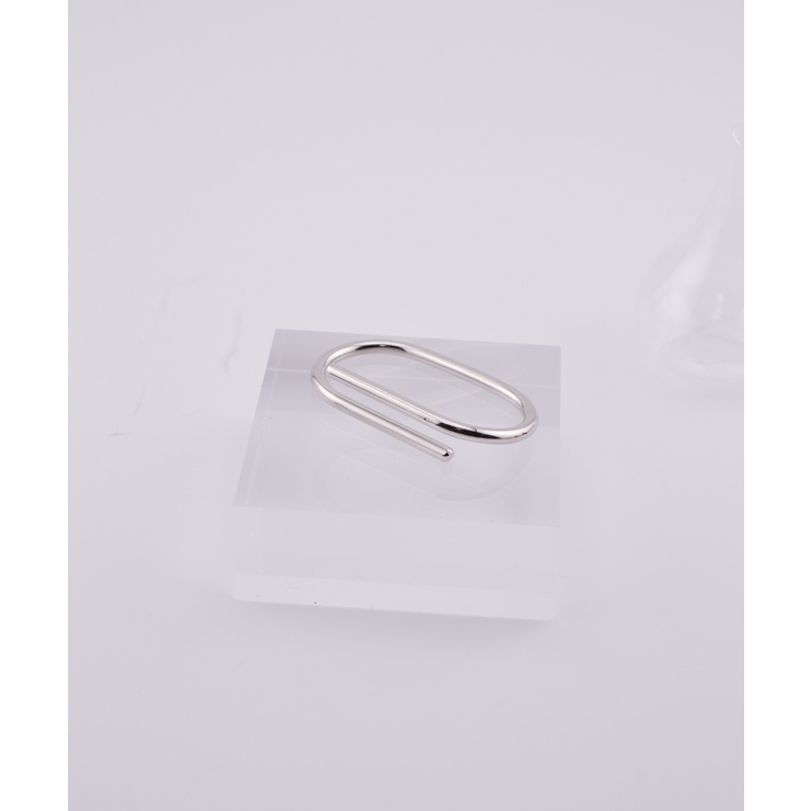 シルバー | Edge Duo Bar Double Finger Ring | earyear