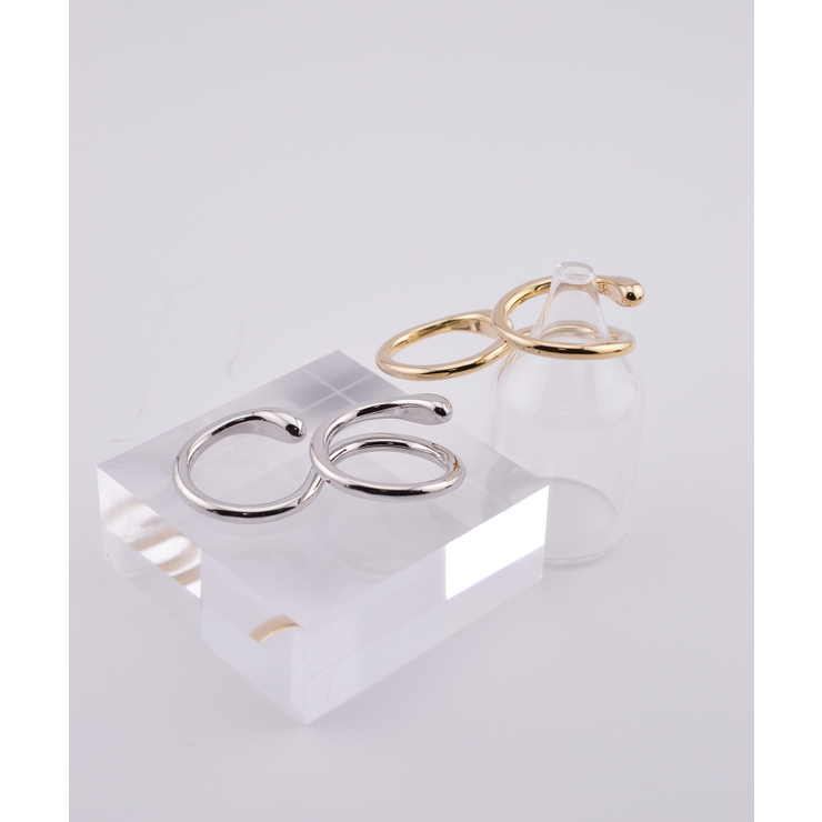Fakely Two Double Finger Ring | earyear | 詳細画像1 