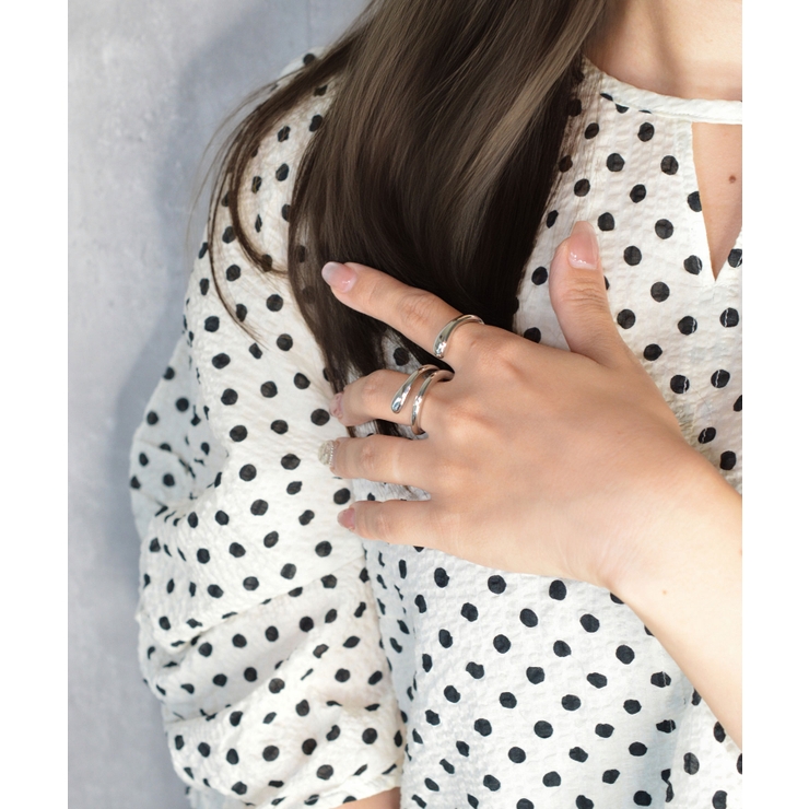 Fakely Two Double Finger Ring | earyear | 詳細画像3 