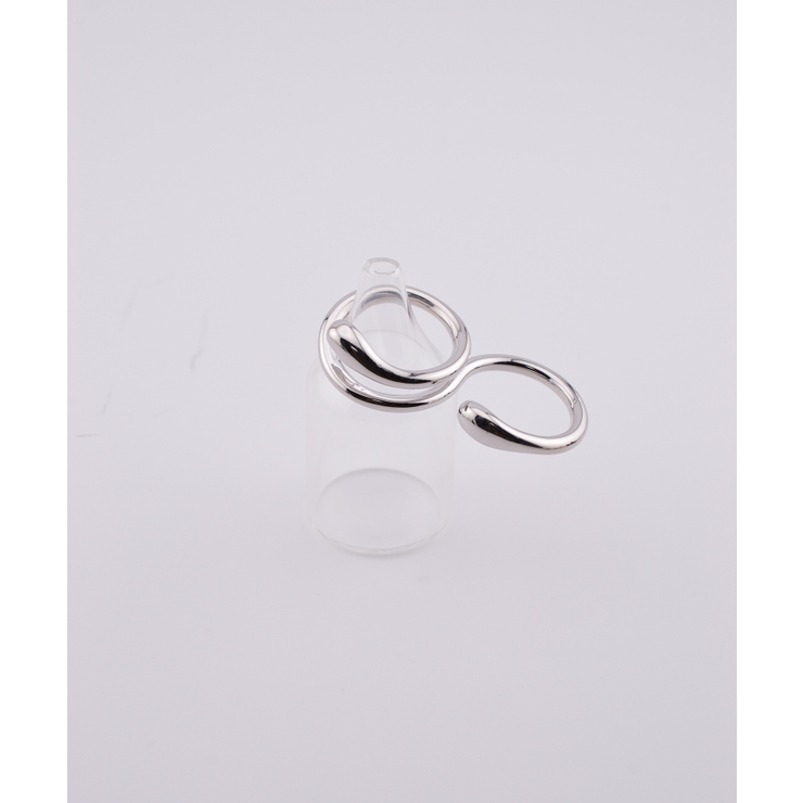シルバー | Fakely Two Double Finger Ring | earyear