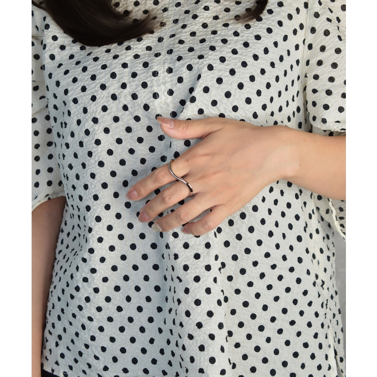 Wavy Mirage Double Finger Ring | earyear | 詳細画像2 