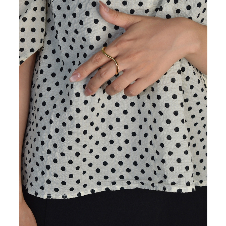 Wavy Mirage Double Finger Ring | earyear | 詳細画像7 