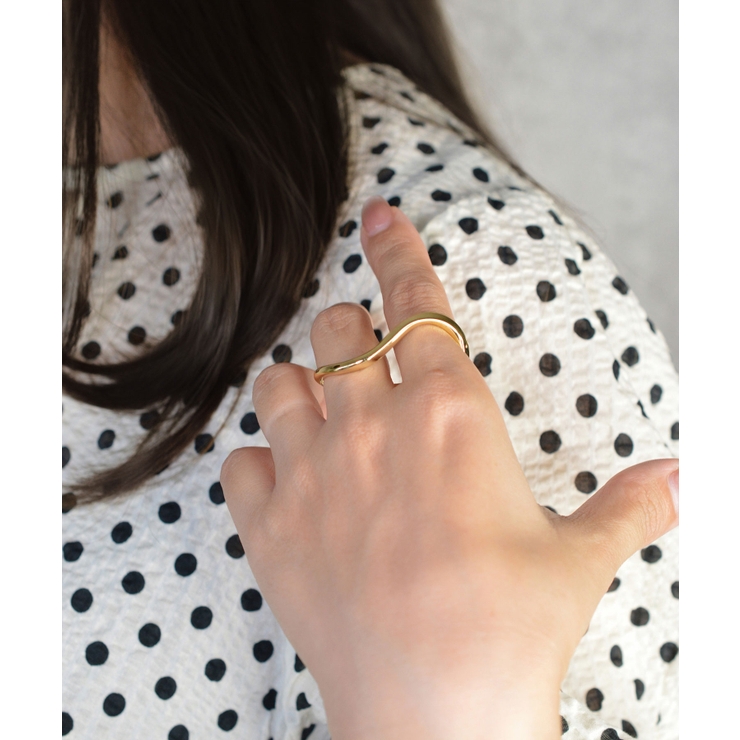 Wavy Mirage Double Finger Ring | earyear | 詳細画像8 