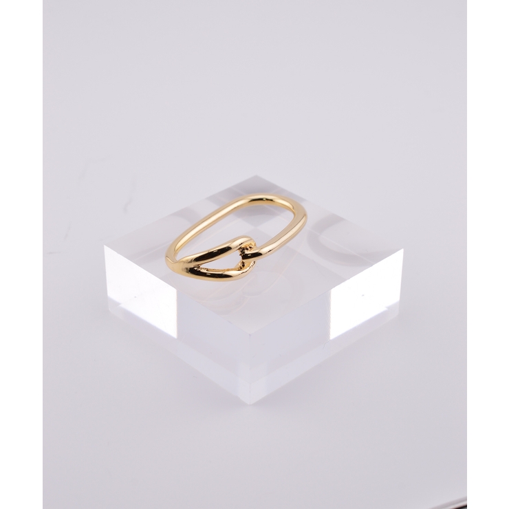 ゴールド | Sculpt Frame Double Finger Ring | earyear