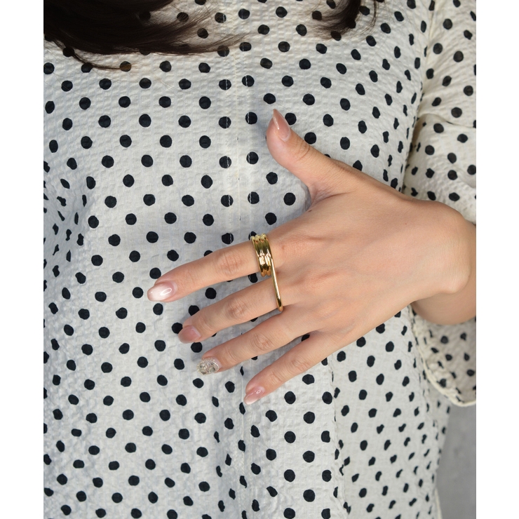 Layered Path Double Finger Ring | earyear | 詳細画像9 