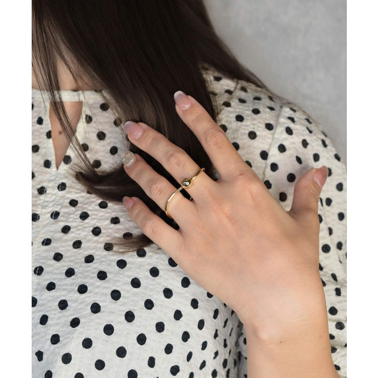 Sphere Trace Double Finger Ring | earyear | 詳細画像8 