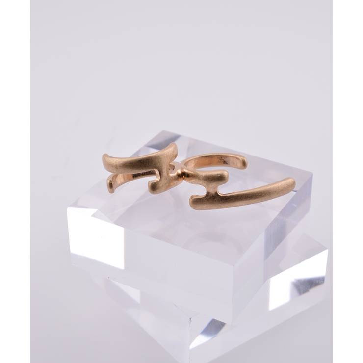 Curve Line Fusion Double Finger Ring | earyear | 詳細画像13 