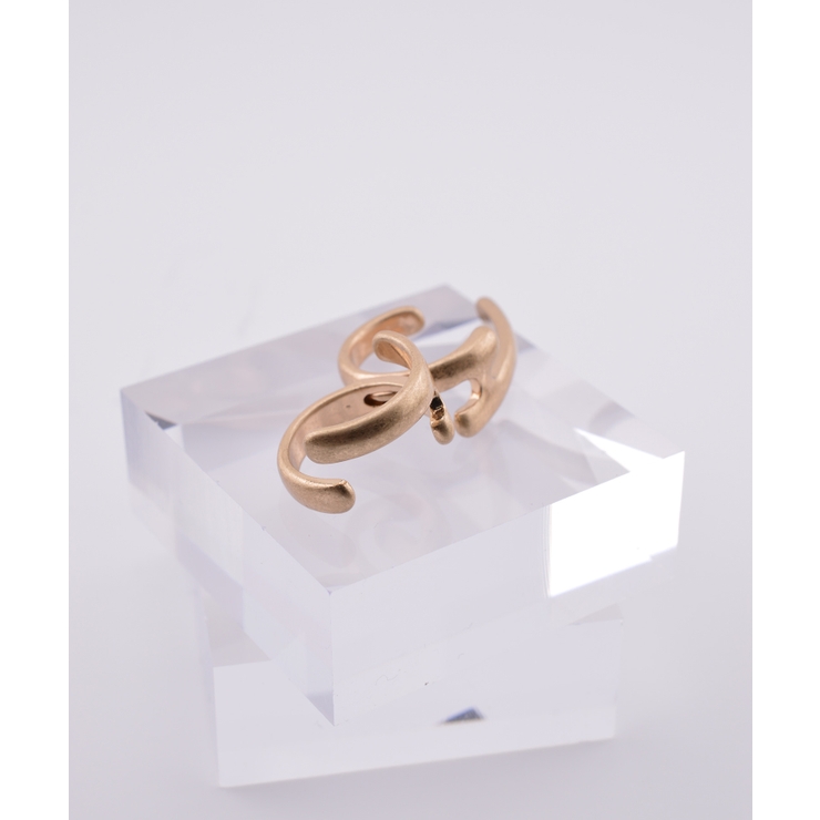 Curve Line Fusion Double Finger Ring | earyear | 詳細画像14 