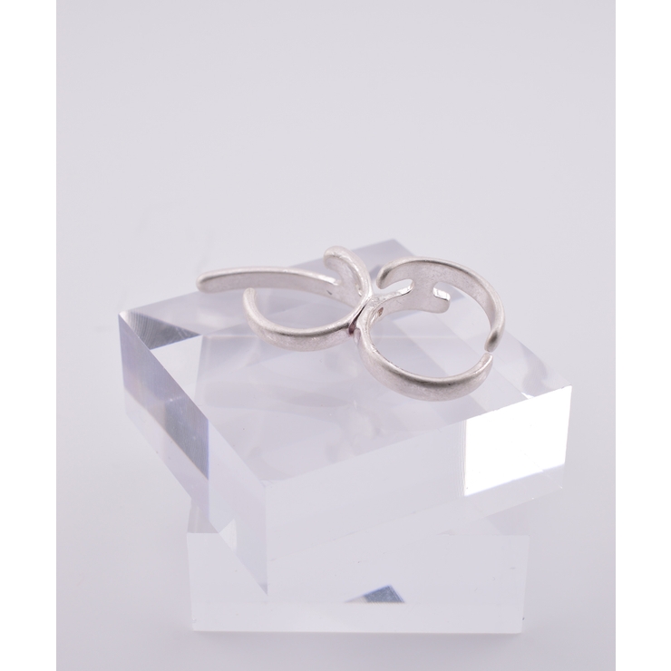 Curve Line Fusion Double Finger Ring | earyear | 詳細画像8 