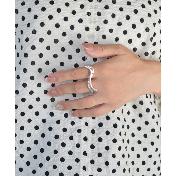 Parallel Flow Double Finger Ring | earyear | 詳細画像2 