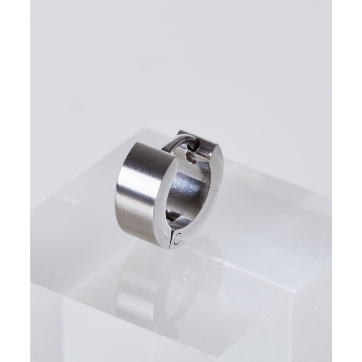 サージカル ステンレス フラット フープピアス(UNISEX) | earyear | 詳細画像1 