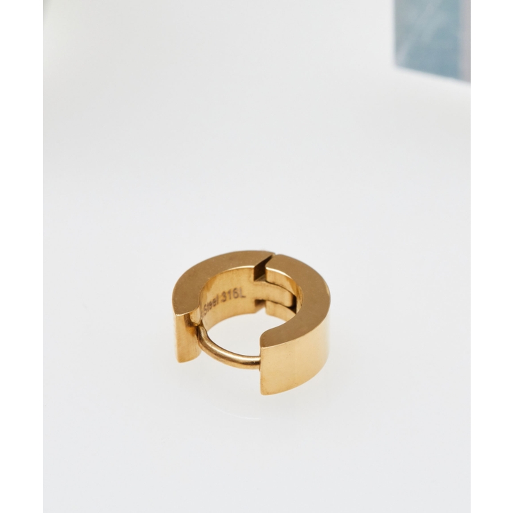サージカル ステンレス フラット フープピアス(UNISEX) | earyear | 詳細画像14 