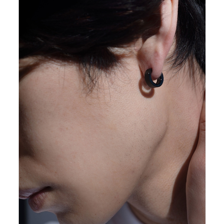 サージカル ステンレス フラット フープピアス(UNISEX) | earyear | 詳細画像17 