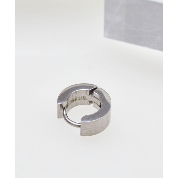 サージカル ステンレス フラット フープピアス(UNISEX) | earyear | 詳細画像2 