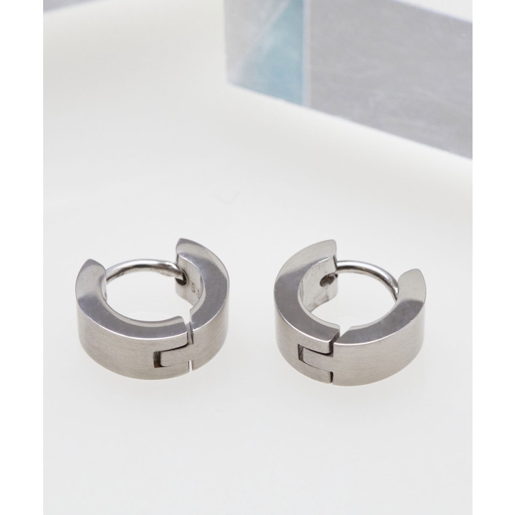 サージカル ステンレス フラット フープピアス(UNISEX) | earyear | 詳細画像25 