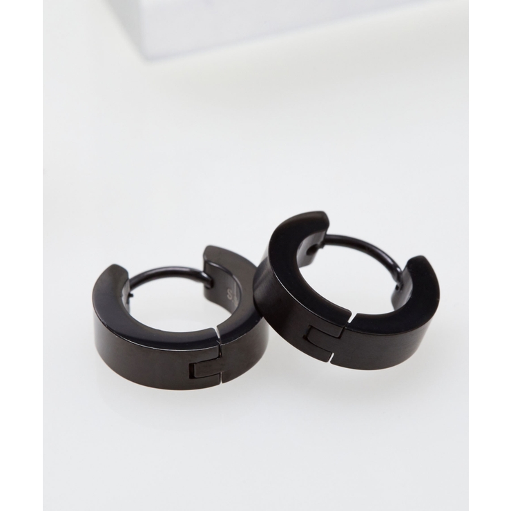サージカル ステンレス フラット フープピアス(UNISEX) | earyear | 詳細画像28 