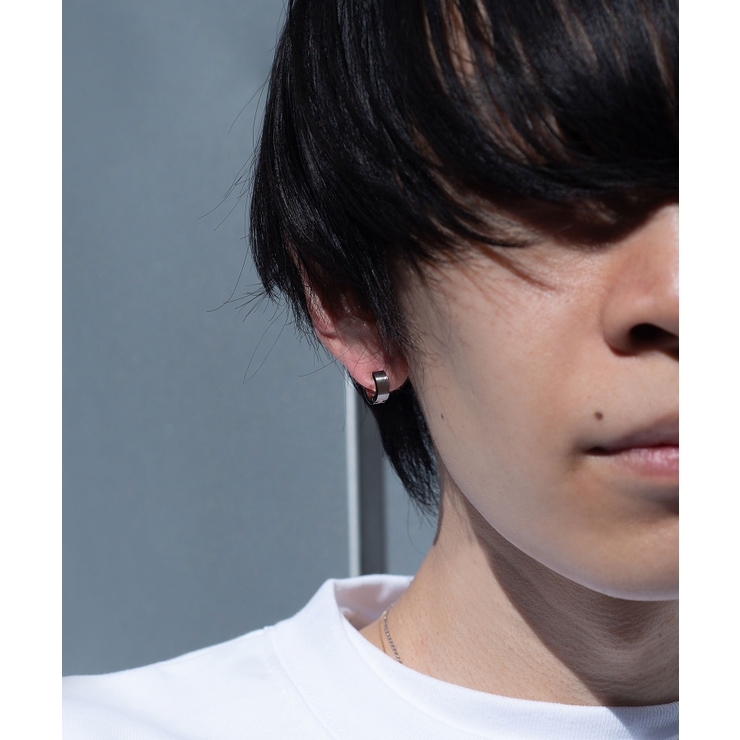 サージカル ステンレス フラット フープピアス(UNISEX) | earyear | 詳細画像4 