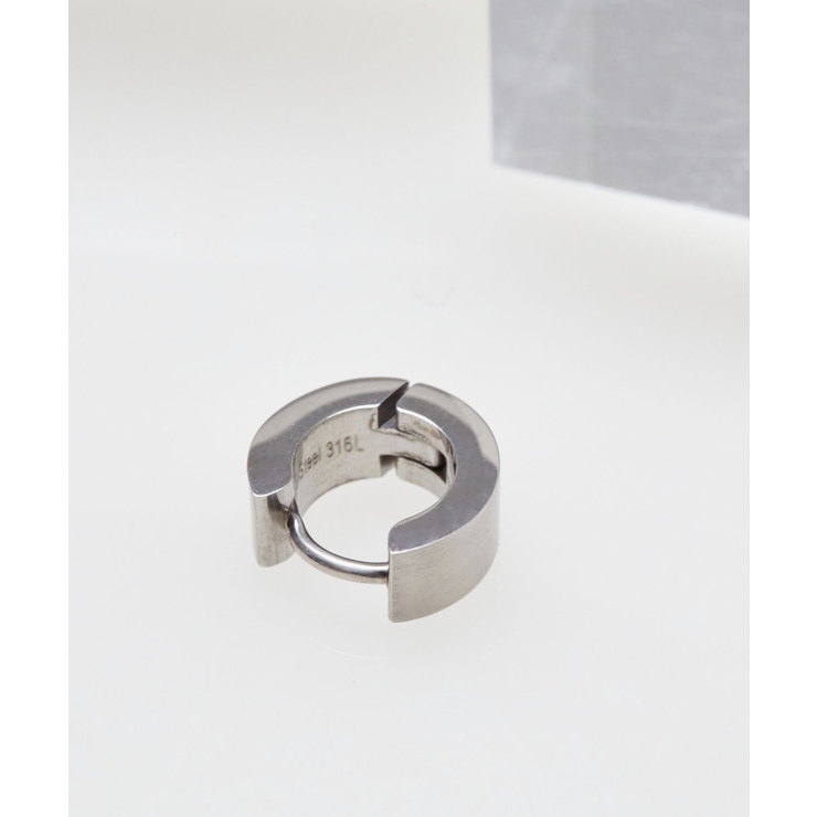 サージカル ステンレス フラット フープピアス(UNISEX) | earyear | 詳細画像6 