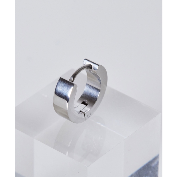 サージカル ステンレス フラット フープピアス(UNISEX) | earyear | 詳細画像7 