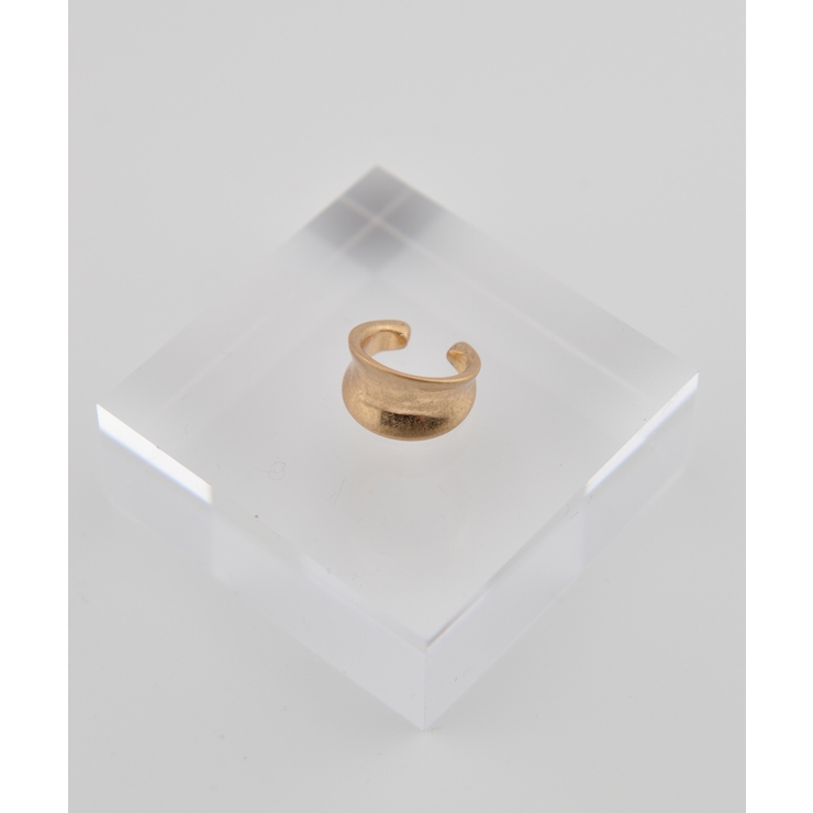 ラウンドカールーマットゴールド | メタルフープ片耳イヤーカフ | earyear