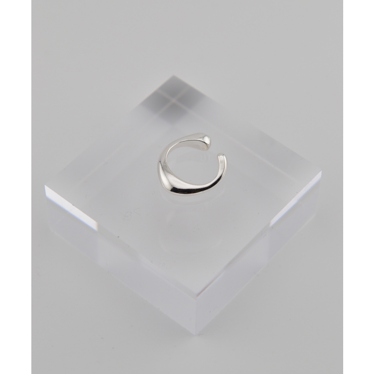 変形フープ-艶シルバー | メタルフープ片耳イヤーカフ | earyear