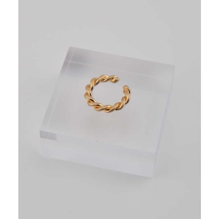 ロープデザインーマットゴールド | メタルフープ片耳イヤーカフ | earyear