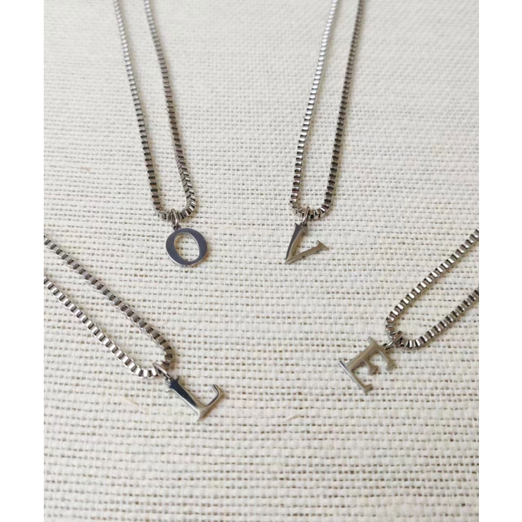 ブロックレター イニシャル チャーム ネックレス Stainless 316L | earyear | 詳細画像55 