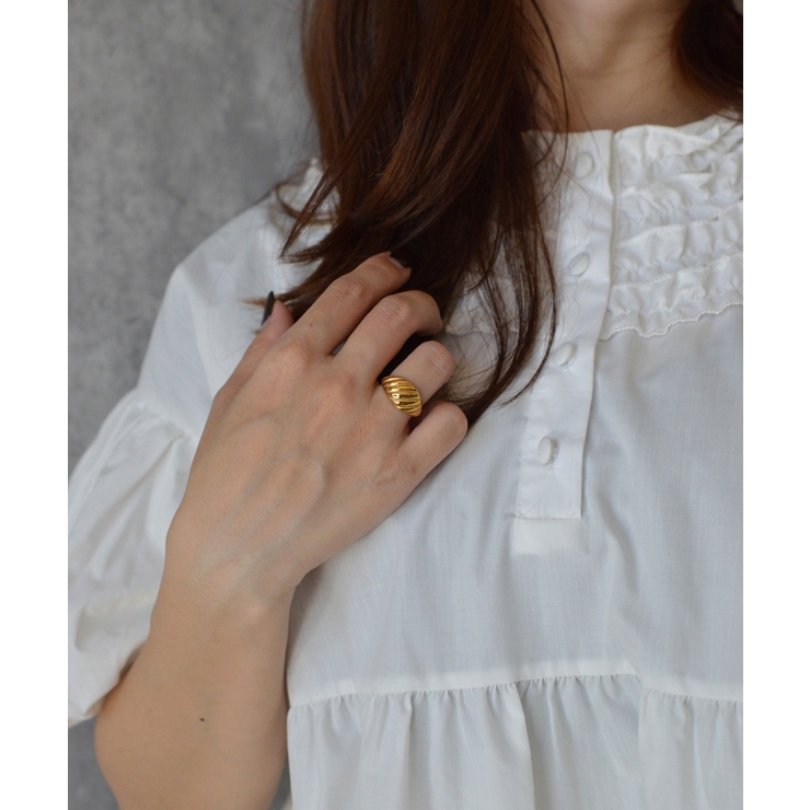 Petite Croissant Ring Stainless 316L | earyear | 詳細画像1 