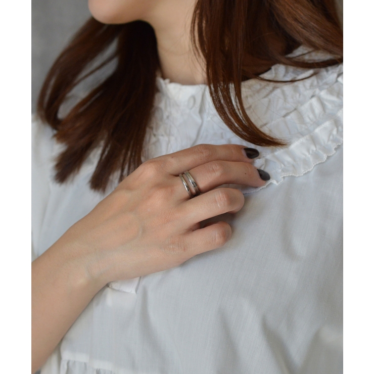 Layered Line Ring Stainless 316L | earyear | 詳細画像1 