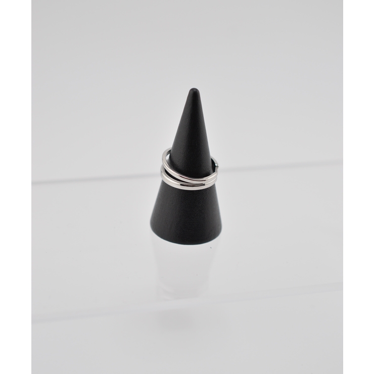 シルバー | Twin Line Open Ring Stainless 316L | earyear