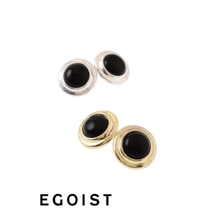 サークルブラックストーンピアス | EGOIST | 詳細画像1 