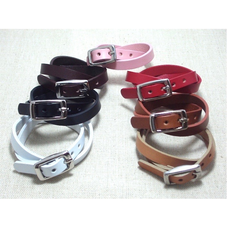 ブレスレット シンプル レザー2重巻き[品番：ECLA0001134